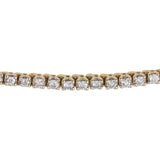 14k Yellow Gold Diamond Four Prong Tennis Bracelet 2.16Ctw