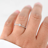 14K White Gold Diamond Bezel-Set Accent Midi Band Ring