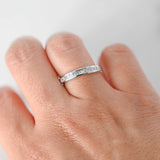 14K White Gold Diamond Princess-Cut Wedding Band Ring 0.24Ctw