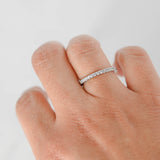 925 Sterlin Silver And Cubic Zirconia Band Ring