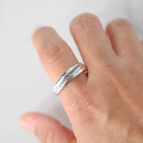 925 Sterling Silver Diamond Wedding Band Ring 0.07Ctw