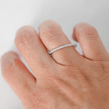 14k White Gold Diamond Band