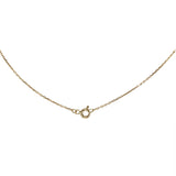 18k Yellow Gold White Topaz Heart Charm Necklace