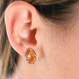 14K Yellow Gold Citrine Pear-Cut Stud Earrings