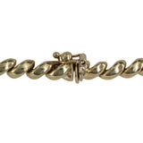 18K Yellow Gold San Marcos/Macaroni Style Link Hollow Bracelet