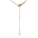 14K Yellow Gold Milgrain Openwork Heart Charm Necklace