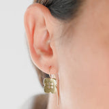 14K Yellow Gold Lily Flower Ear Jacket Earrings