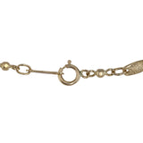 14K Yellow Gold Wave Curved Bar and Bead Link Bracelet/Anklet