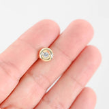 14k Yellow Gold Diamond Solitaire Pendant 0.17Ctw