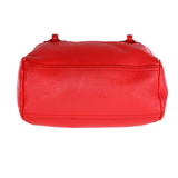 GIVENCHY Sugar Goatskin Leather Mini Pandora Shoulder Bag Red