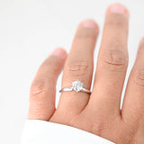 14K White Gold Diamond Round-Cut Solitaire Engagement Ring