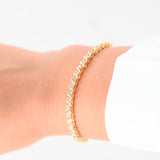 Brazalete de tenis de diamantes de 7,5” en oro amarillo de 14 k