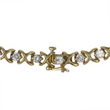 Brazalete de tenis con diamantes de 9 pulgadas y 5 quilates en oro amarillo de 14 k