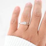 14K White Gold Diamond Solitaire Engagement Ring 0.50Ctw