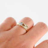 14K Yellow Gold Diamond Solitaire Cocktail Ring 0.25Ctw