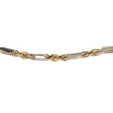 14K Two-Tone Gold Figaro Link Bracelet