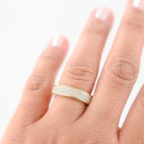 14K Yellow Gold 225 Diamond Cluster Wedding Band Ring