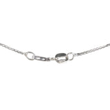 10K White Gold Pearl And Diamond Wheat Chain Link Dainty Necklace