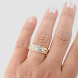 10K Yellow Gold Diamond Twisting Gents Band Ring