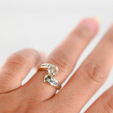 14K Yellow Gold Diamond Solitaire With Accent Baguette Cut Diamonds 1.29Ctw