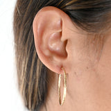 18K Yellow Gold Twisted Rope Round Hoop Earrings