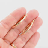 18K Yellow Gold Classic Tube Hoop Earrings