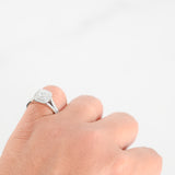 Anillo en racimo de diamantes en oro blanco de 14 quilates, 0,71 quilates