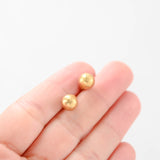 18k Yellow Gold Domed Hemisphere Stud Earrings