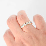 14k Yellow Gold Channel Set Diamond Wedding Band