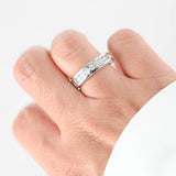 14k White Gold Channel Set Diamond Band