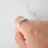 925 Sterling Silver Diamond Wedding Band Ring 0.07Ctw