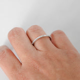 14k White Gold Diamond Band