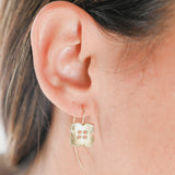 14K Yellow Gold Lily Flower Ear Jacket Earrings