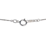 925 Silver Diamond Doble Heart Charm Box Link Chain Necklace