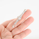 14K Two-Tone Gold Diamond Antique Vintage Brooch 0.10Ctw