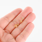 18K Yellow Gold Diamond Studs Earrings 0.20Ctw