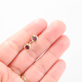 18k Yellow Gold Ruby Stud Earrings