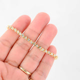 Brazalete de tenis de diamantes de 7,5” en oro amarillo de 14 k