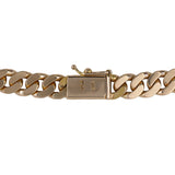 18K Yellow Gold Square Miami Cuban Link Bold Bracelet