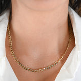 14K Yellow Gold Semi-Hollow Curb Link Chain 6.9g