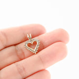 14K Yellow Gold Diamond Heart Pendant 0.21Ctw