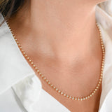 14K Yellow Gold Moon-Cut Ball Link Chain 16.6g