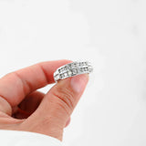 14k White Gold Dual Channel Set Diamond Ring