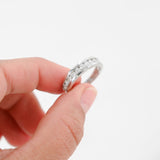 14k White Gold Channel Set Diamond Band