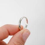 14K White Gold Band Ring