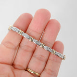 10k Two-tone Gold Diamond Tennis Bracelet