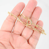 18K Yellow Gold U-link Hard wear Link Hollow Bracelet