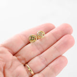 18K Yellow Gold Lily Stud LV Style Studs Earrings