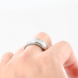 Triton Tungsten 14K White Gold Diamond Band Ring