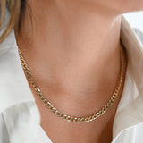 14K Yellow Gold Semi-Hollow Curb Link Chain 6.9g